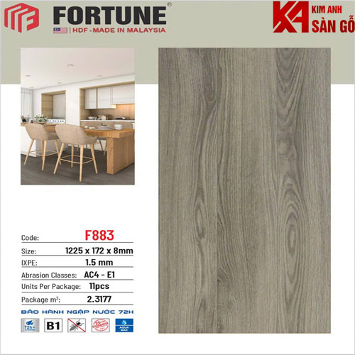 Sàn Gỗ Công Nghiệp 8MM FORTUNE-F883